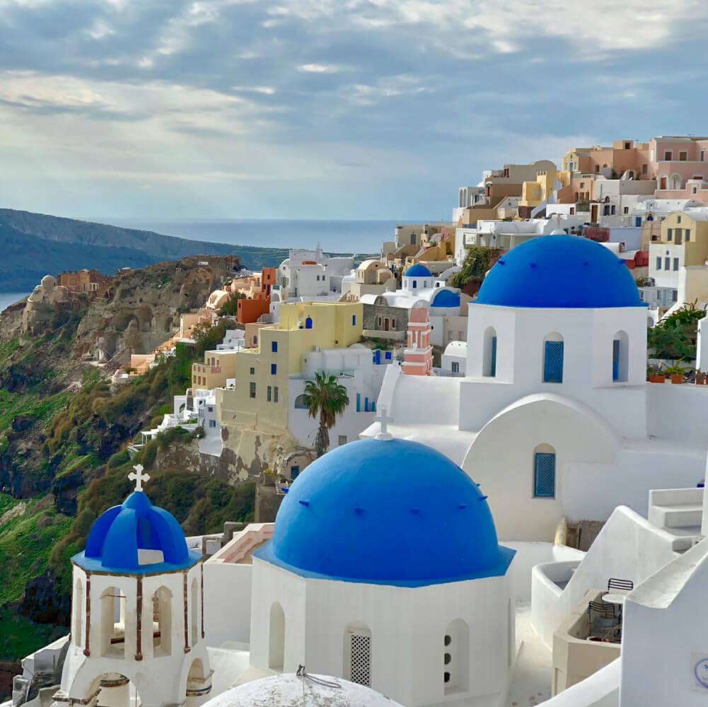 Coastal buildings in Greece